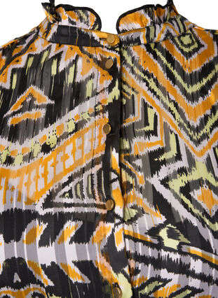 Robe midi imprimée avec boutons, Yellow Aztec AOP, Packshot image number 2