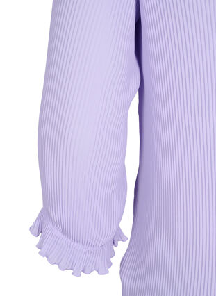 Blouse plissée à manches 3/4, Lavender, Packshot image number 3
