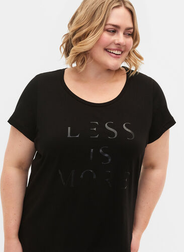 Trainingsshirt met print, Black w.Less Is More, Model image number 2