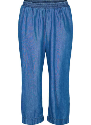 Pantalon en jean ample en lyocell (TENCEL™), Dark Blue, Packshot image number 0