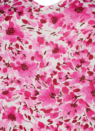 Robe en viscose à fleurs avec forme en A, Pink Flower Rain, Packshot image number 2