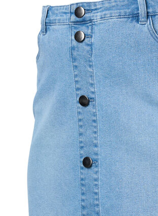 Jupe en jean avec une forme en A, Light blue denim, Packshot image number 3