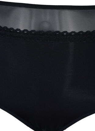 Culotte avec maille et taille extra haute, Black, Packshot image number 2
