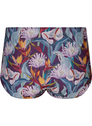 Bas de bikini taille haute avec imprimé, Deep Tropical Print, Packshot image number 1