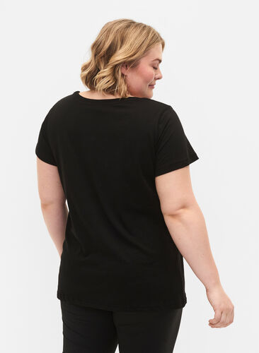 T-shirt de sport avec imprimé, Black w.Less Is More, Model image number 1