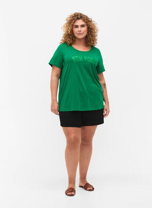 T-shirt en coton avec texte imprimé, Jolly Green W. New, Model image number 2