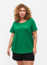 T-shirt en coton avec texte imprimé, Jolly Green W. New, Model
