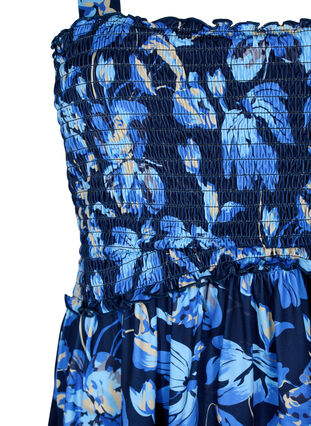 Borstvoedingsvriendelijke top met kousenband, Blue Flower Print, Packshot image number 2