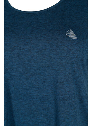 T-shirt d'entraînement mélangé à col rond, Night Sky Mel., Packshot image number 2