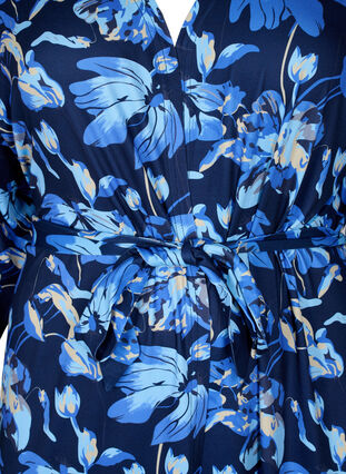 Kimono de maternité à manches 3/4, Blue Flower Print, Packshot image number 2