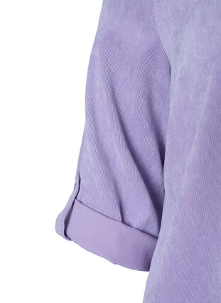Robe en velours à manches 3/4 et boutons, Wisteria, Packshot image number 2