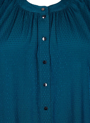 Chemise à manches courtes à motifs pointillés, Deep Teal, Packshot image number 2