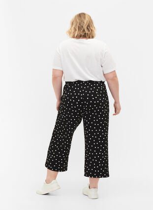 Pantalon ample avec longueur 7/8, Black Dot, Model image number 1