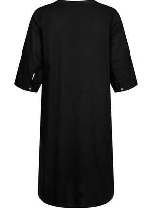 Robe longue à manches 3/4, Black, Packshot image number 1