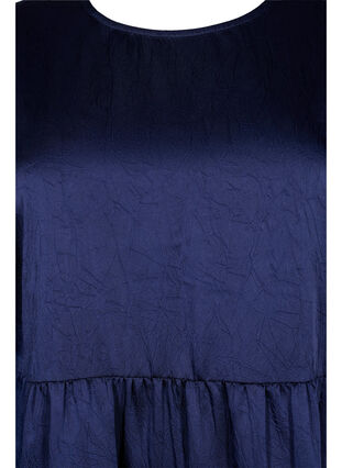 Robe avec détail au dos et manches 3/4, Maritime Blue, Packshot image number 2