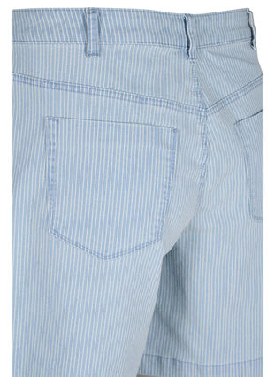 Short en jean à rayures, Light Blue Stripe, Packshot image number 3