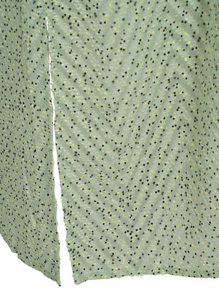 Robe chemise à pois avec manches 3/4 et fente, Seagrass Dot, Packshot image number 3