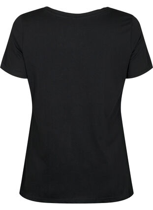 T-shirt en coton à manches courtes, Black SOLD, Packshot image number 1