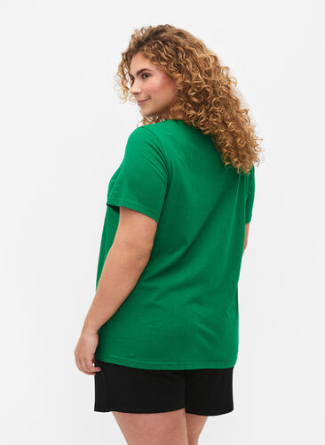 T-shirt en coton avec texte imprimé, Jolly Green W. New, Model image number 1