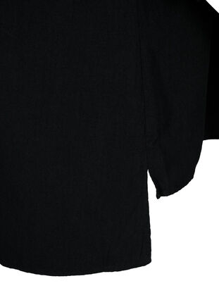 FLASH - Blouse en coton à manches mi-longues, Black, Packshot image number 3