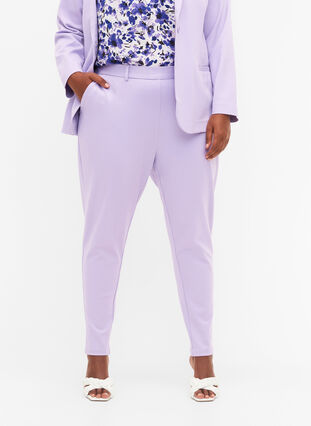 Pantalon court avec poches et  cordon de serrage réglable, Purple Rose, Model image number 2