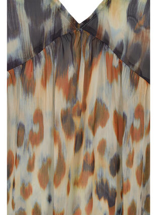Robe de plage imprimée à fleurs avec bretelles, Abstract Leopard, Packshot image number 2