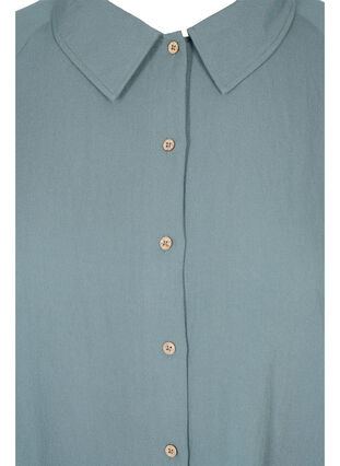 Chemise longue en viscose avec poches et manches 3/4, Balsam Green, Packshot image number 2