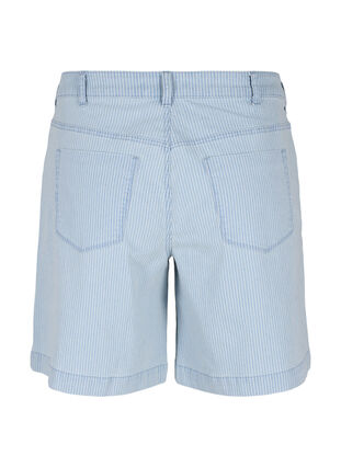 Short en jean à rayures, Light Blue Stripe, Packshot image number 1