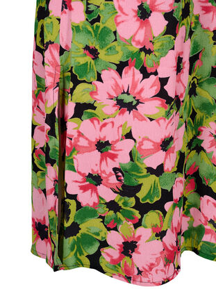 Robe chemise en viscose à imprimé floral, Pink G. Flower AOP, Packshot image number 3
