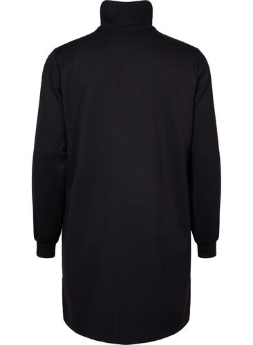 Sweaterjurk met hoge kraag, Black, Packshot image number 1