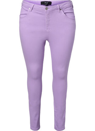 Amy jeans met hoge taille en super slanke pasvorm, Lavender, Packshot image number 0