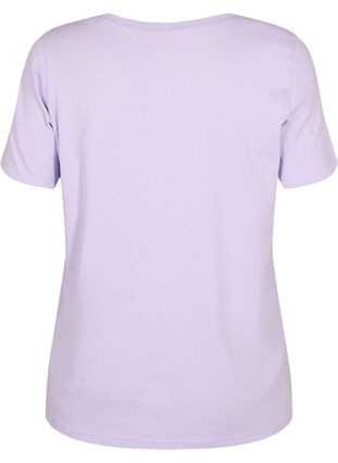 T-shirt en coton à manches courtes avec impression, Lavender W. Love, Packshot image number 1