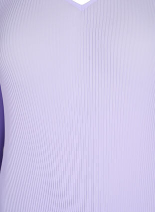 Geplooide blouse met 3/4 mouwen, Lavender, Packshot image number 2