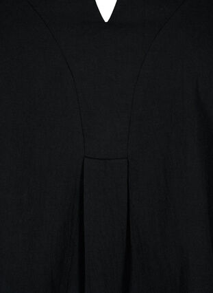 FLASH - Blouse en coton à manches mi-longues, Black, Packshot image number 2