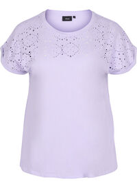 T-shirt ample avec broderie anglaise