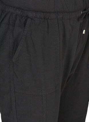Pantalon ample en coton, Black, Packshot image number 2