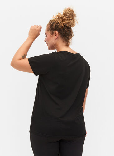 Trainingsshirt met print, Black Don't Quit , Model image number 1