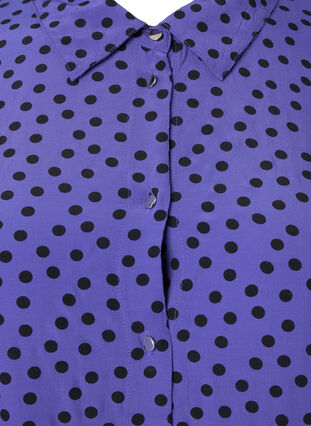 Chemise longue à pois en viscose, R.Blue w. Black Dot, Packshot image number 2