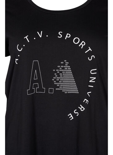T-shirt de sport avec imprimé, Black A.C.T.V, Packshot image number 2