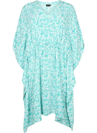 Viscose caftan jurk met print, Green Dot, Packshot image number 0