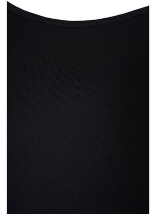 Top en coton avec forme en A, Black SOLID, Packshot image number 2