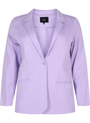 Blazer simple avec bouton et poches décoratives, Purple Rose, Packshot image number 0
