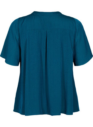 Chemise à manches courtes à motifs pointillés, Deep Teal, Packshot image number 1