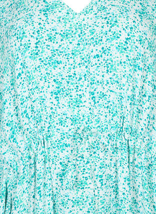 Robe caftan en viscose avec imprimé, Green Dot, Packshot image number 2