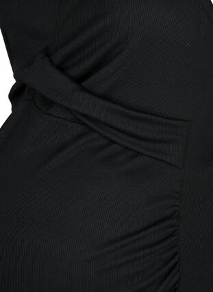 Zwangerschapsjurk in ribstof, Black, Packshot image number 2