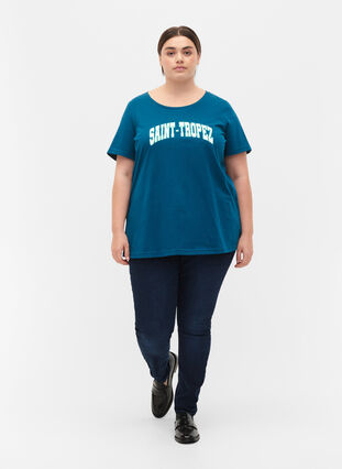 T-shirt en coton avec imprimé, Blue Coral SAINT, Model image number 2
