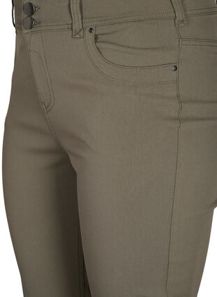 Pantalon capri ajusté en mélange de viscose, Dusty Olive, Packshot image number 2