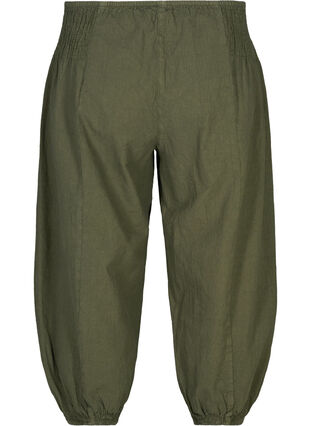 Pantalon 3/4 ample avec détail en smock, Ivy Green, Packshot image number 1