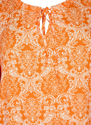 Robe en viscose à manches courtes avec imprimé, Exuberance Oriental, Packshot image number 2