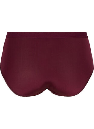 Culotte avec dentelle et taille régulière, Bordeaux Ass, Packshot image number 1